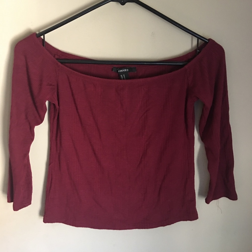 Woman’s off the shoulder top